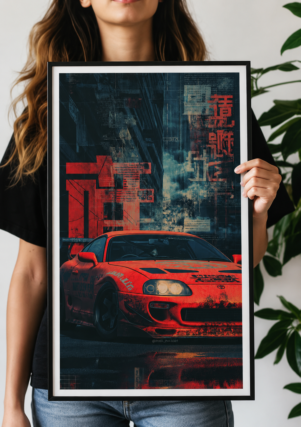 Midnight Tokyo Drift Supra Cyberpunk Poster