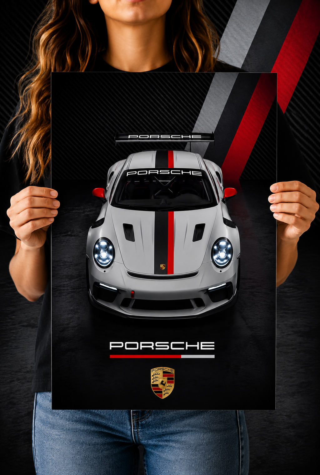 White Porsche 992 GT3 Supercar Wall Art
