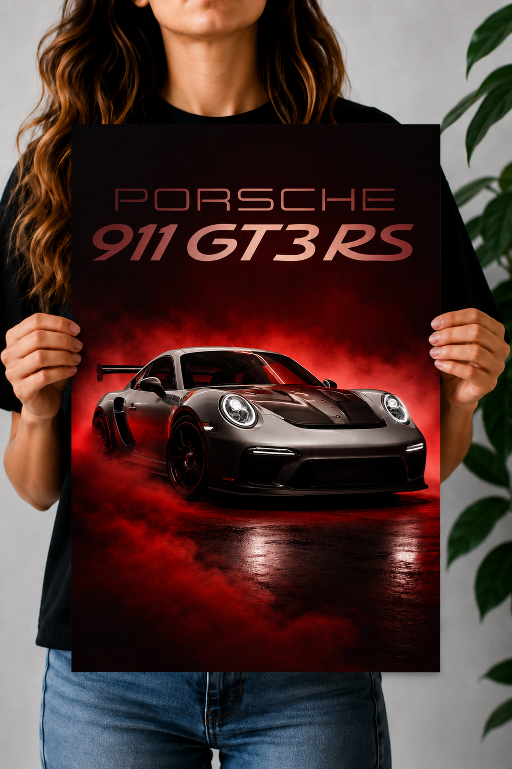 Porsche GT3RS Crimson Edition Supercar Wall Art