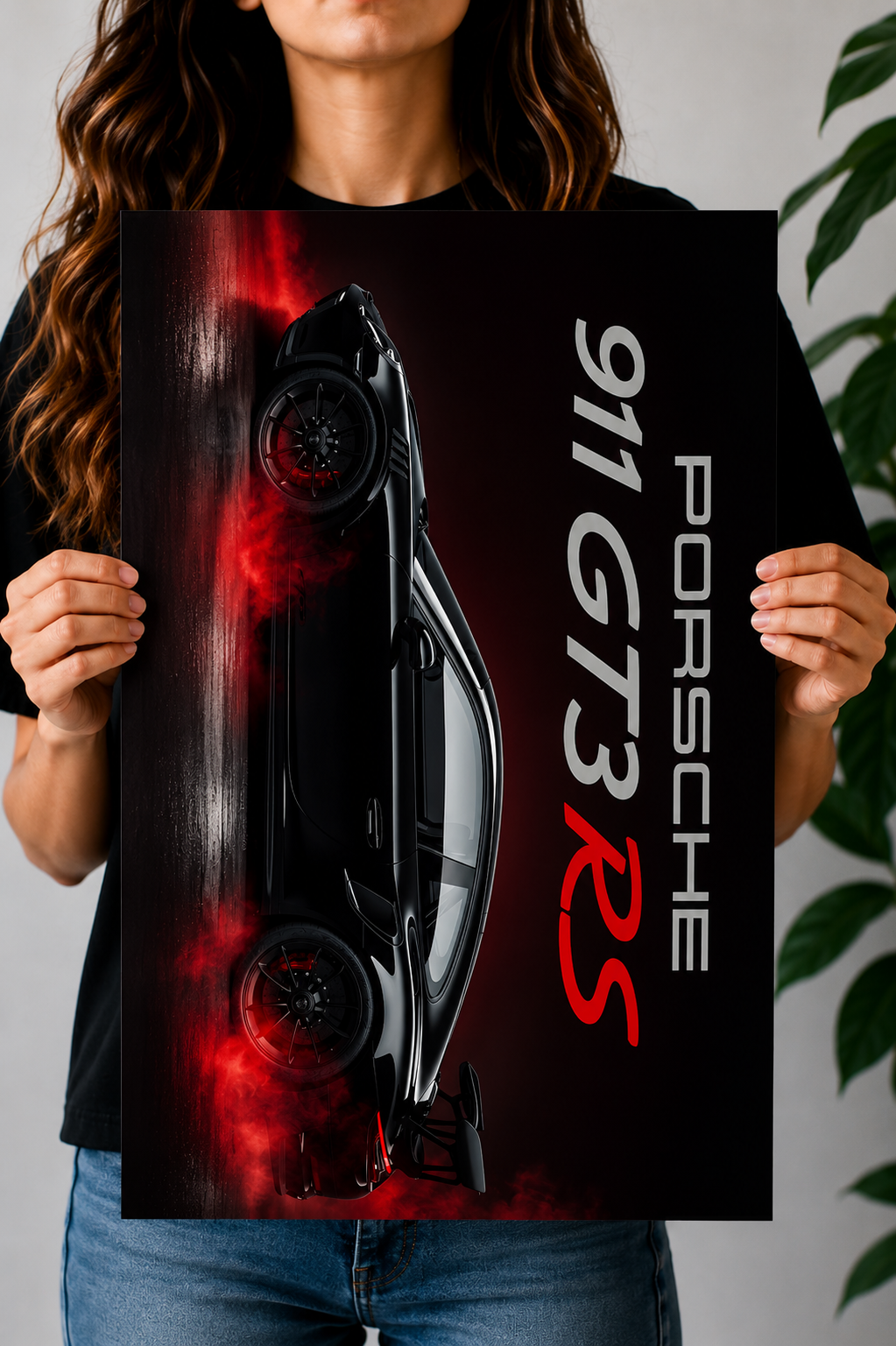 Porsche GT3RS Crimson Edition Supercar Wall Art