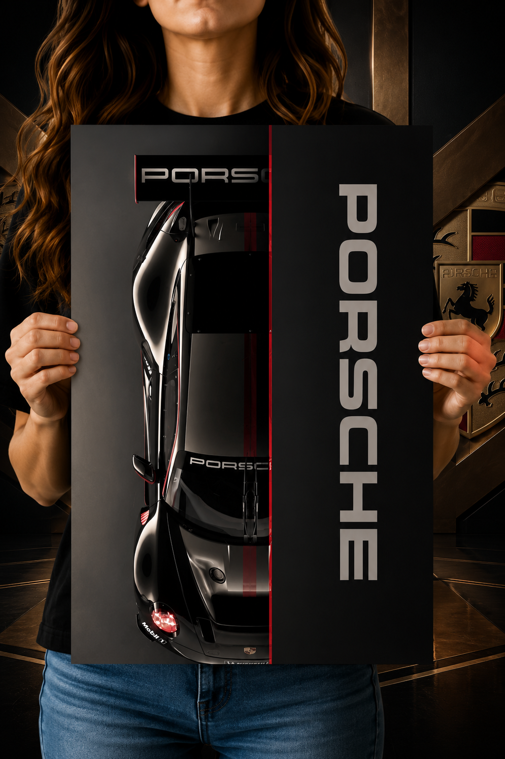Porsche 911 Rear View Luxury Car Wall Art