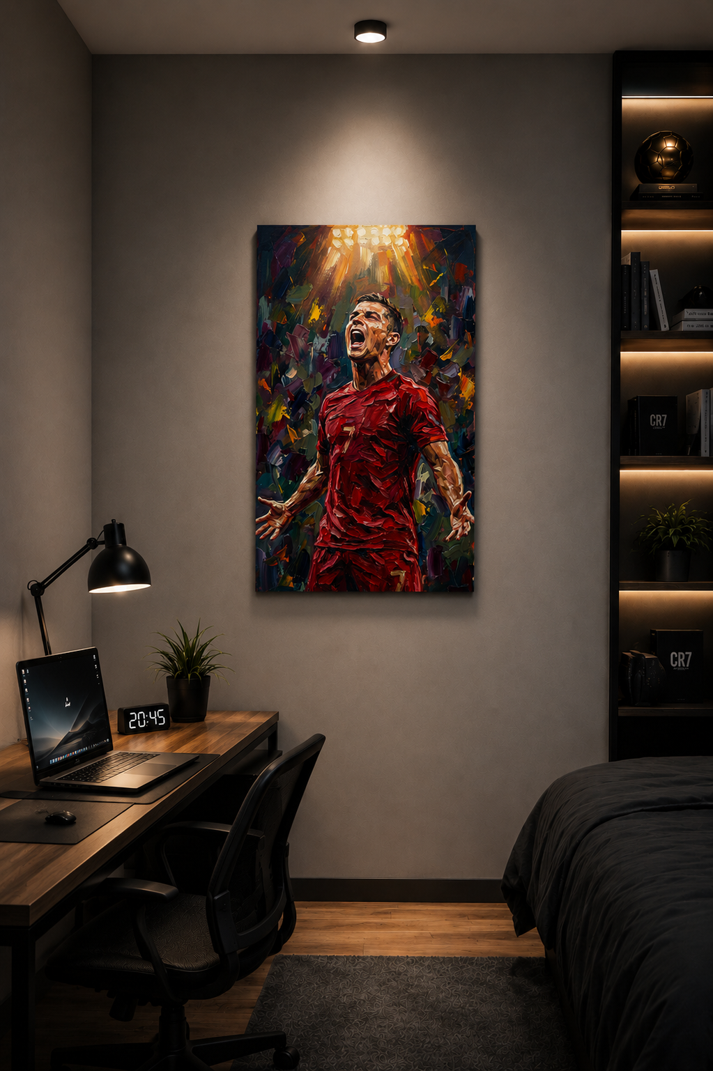 Champion Celebration Football Art