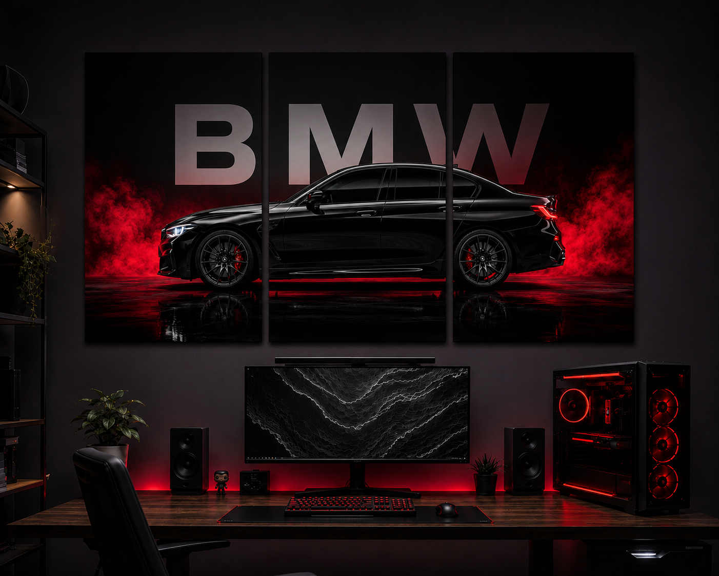 BMW Crimson Fury 3-Piece Wall Art