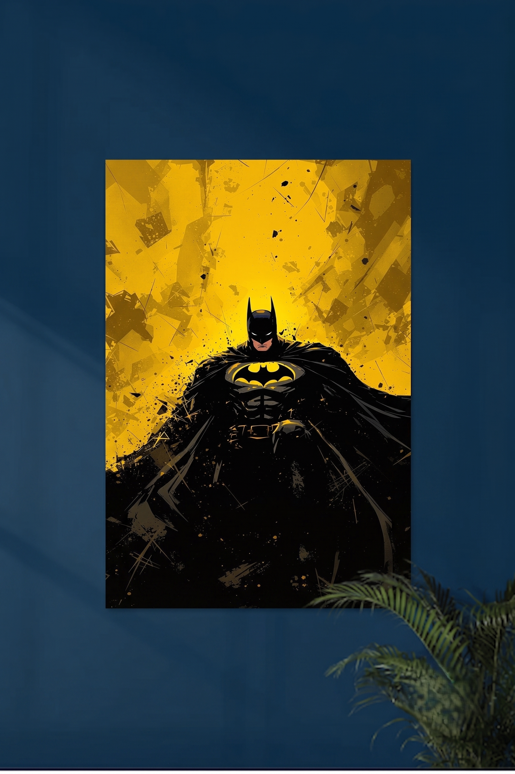 The Dark Knight Abstract Gold Premium Poster
