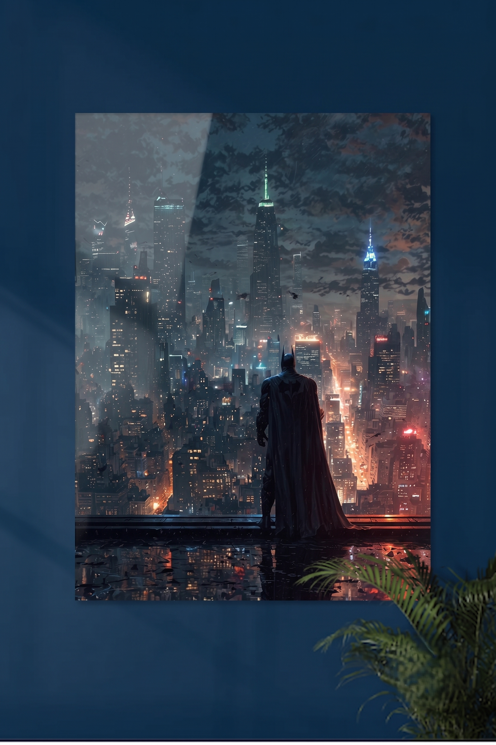 The Dark Knight Silhouette Premium Poster