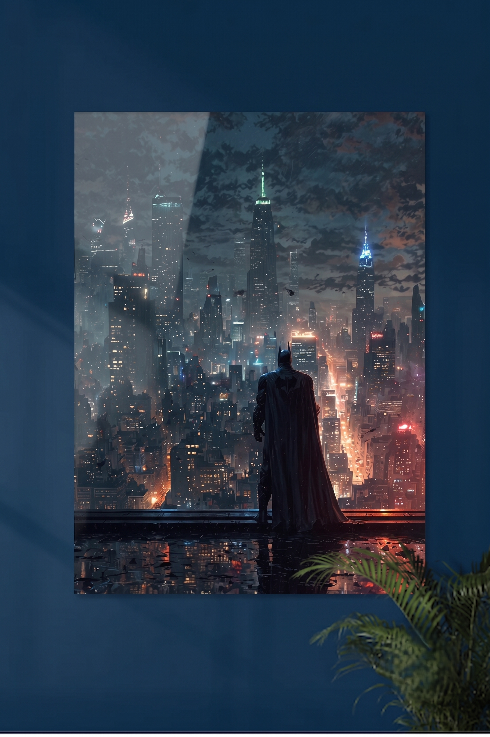 The Dark Knight Silhouette Premium Poster