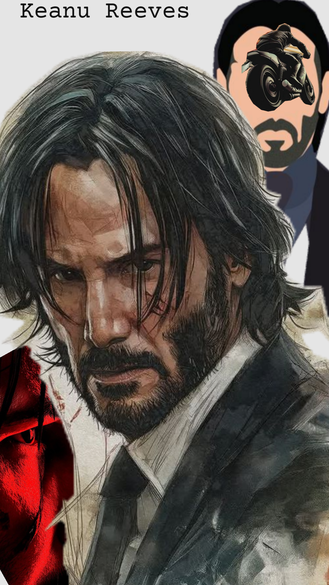 Keanu Reeves Action Collage Poster