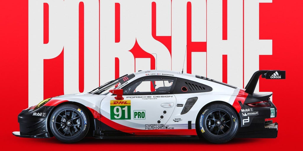 Crimson Horizon Porsche Racing Car Wall Art
