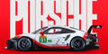 Crimson Horizon Porsche Racing Car Wall Art