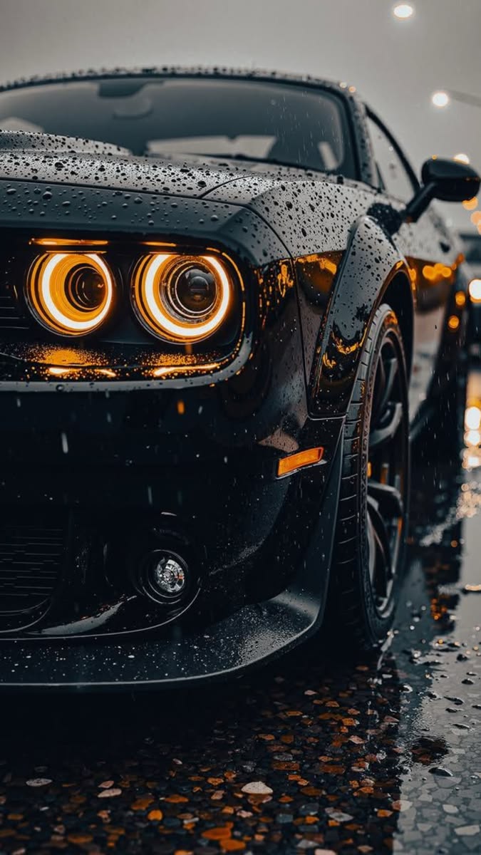Moody Night Drive Dodge Poster