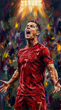 Champion Celebration Football Art