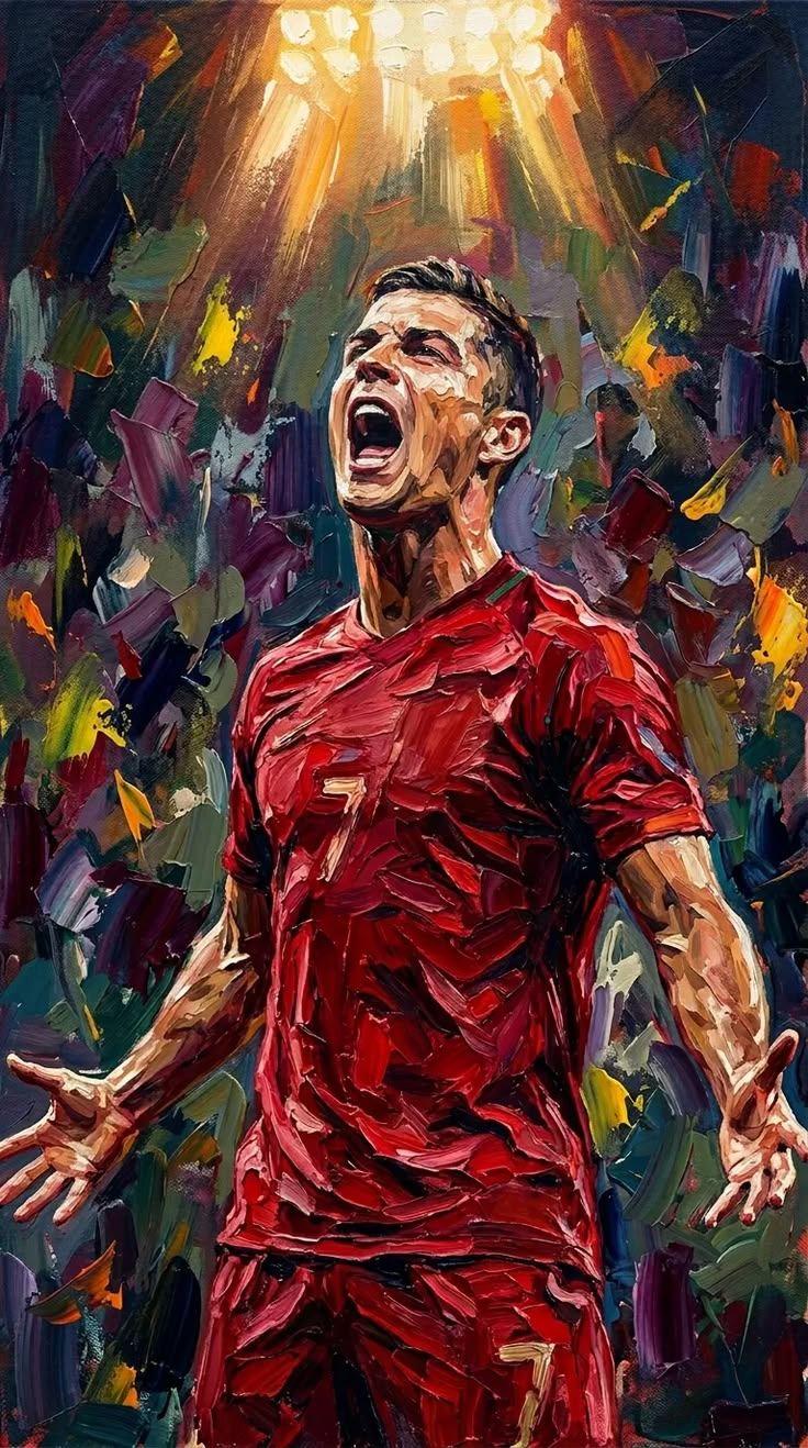 Champion Celebration Football Art