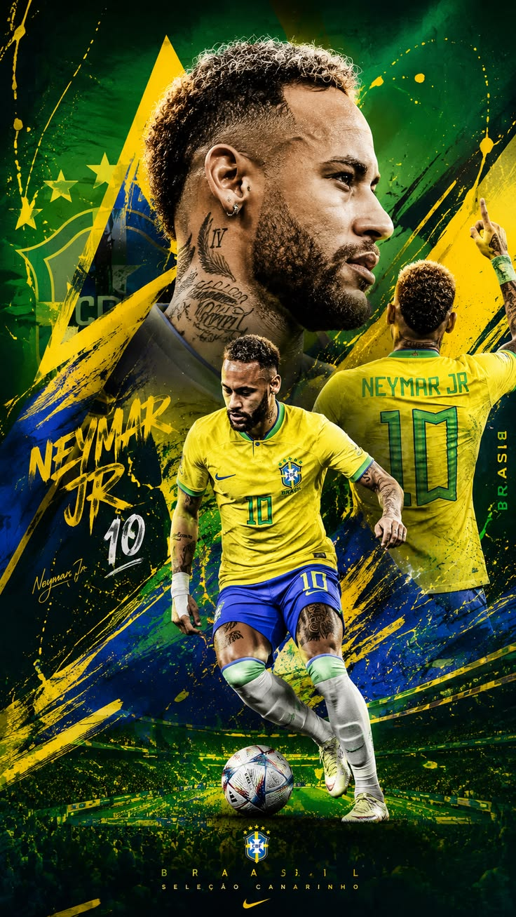 Neymar Canarinho Football Art