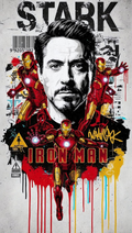 Iron Man Graffiti Art Poster