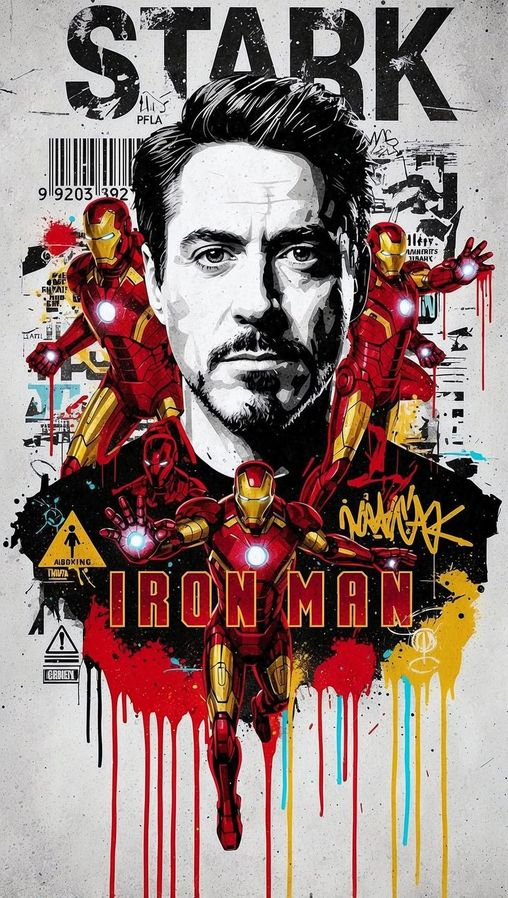 Iron Man Graffiti Art Poster
