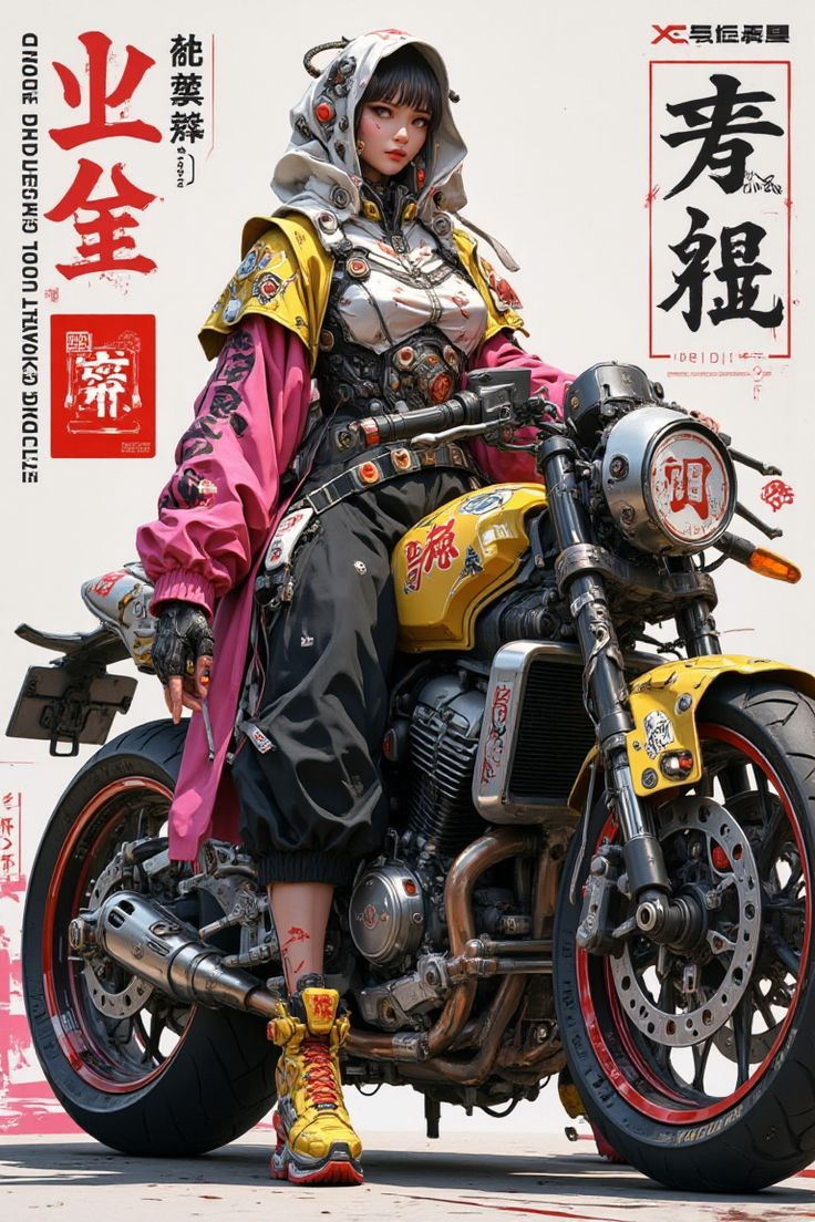 Neo Tokyo Bike Girl Poster