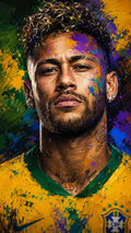 Neymar Color Splash Portrait