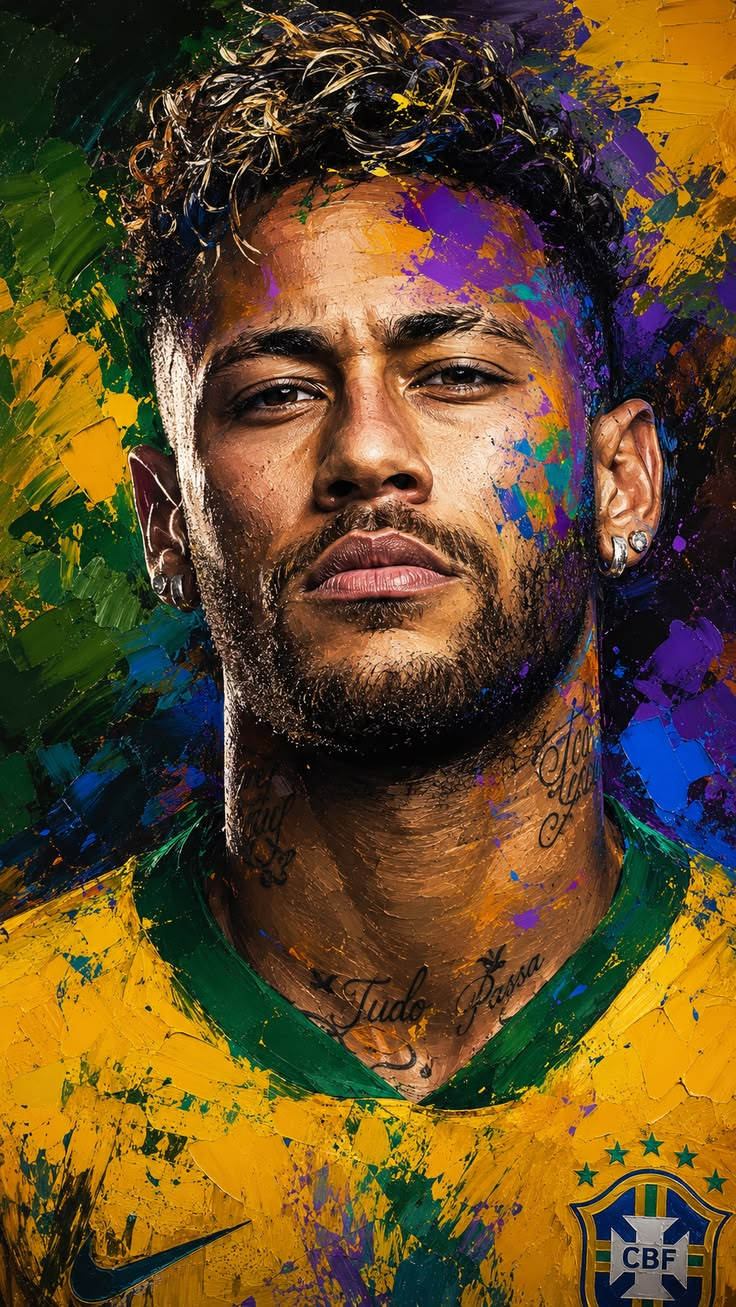 Neymar Color Splash Portrait