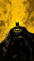 The Dark Knight Abstract Gold Premium Poster