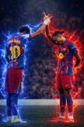 Yamal & Barca Lightning Poster