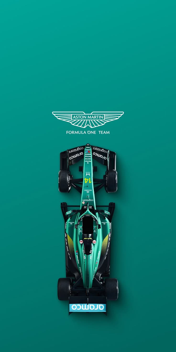 Racing Green: Minimalist F1 Wall Art