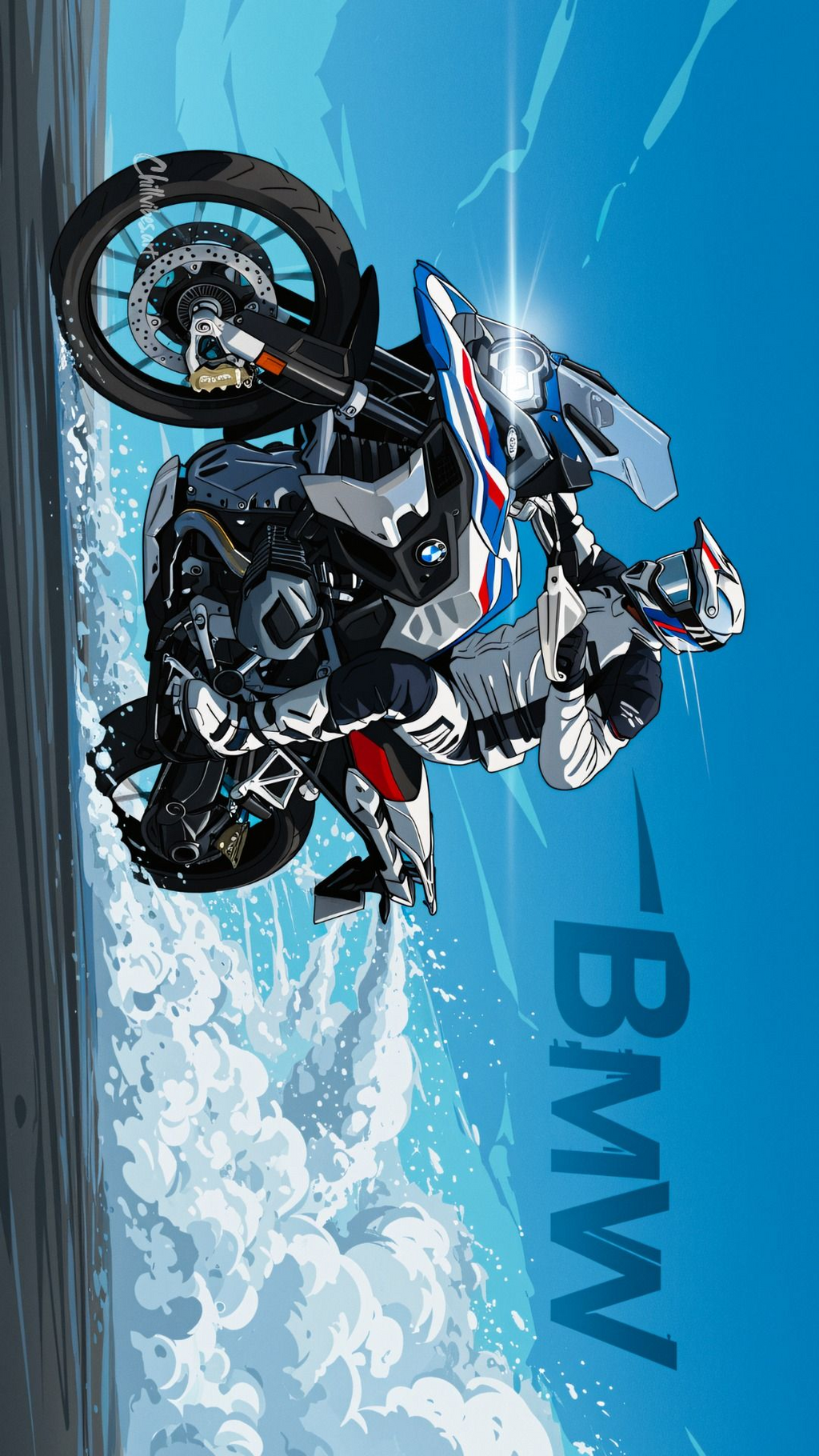 BMW S1000RR Burnout Wall Art