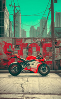 Ducati Urban Red Wall Art