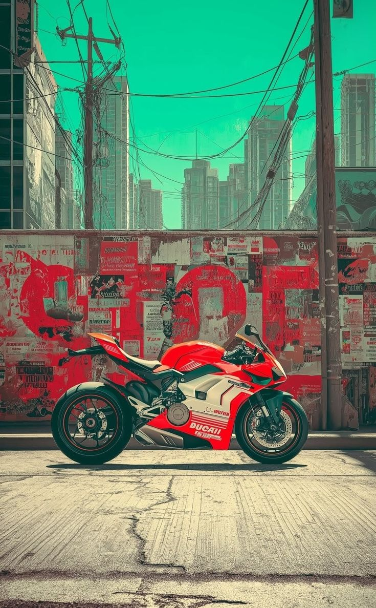 Ducati Urban Red Wall Art