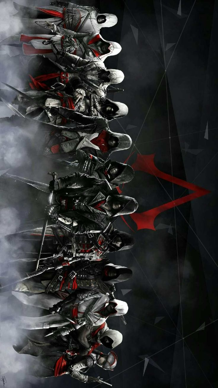 Assassin's Creed Silhouette Ink Style Gaming Poster