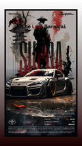 Neon Horizon Toyota Supra Sports Car Poster