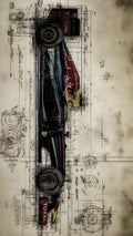 F1 Retro Racing Poster