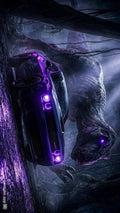 Dark Neon Dodge Poster