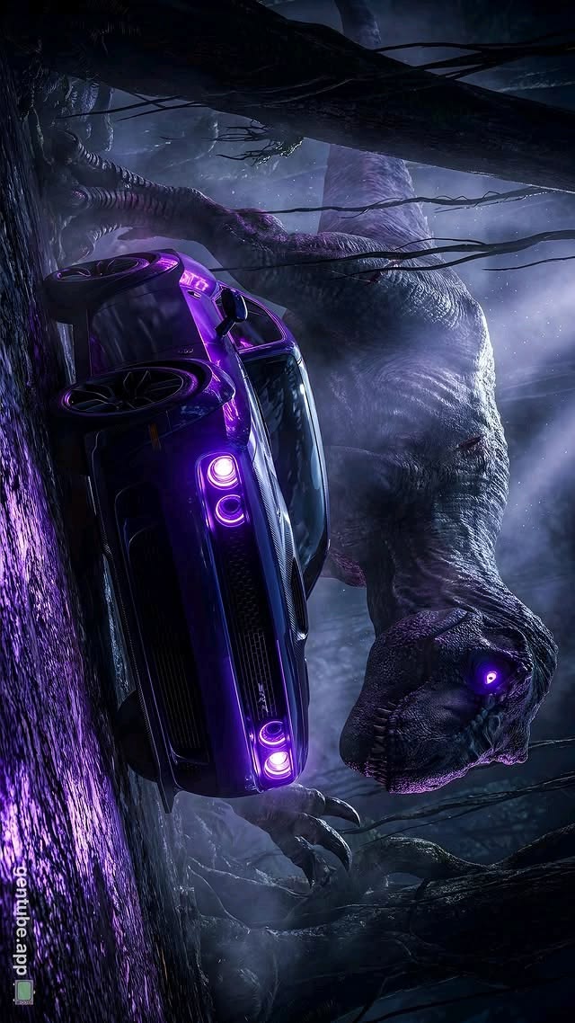 Dark Neon Dodge Poster