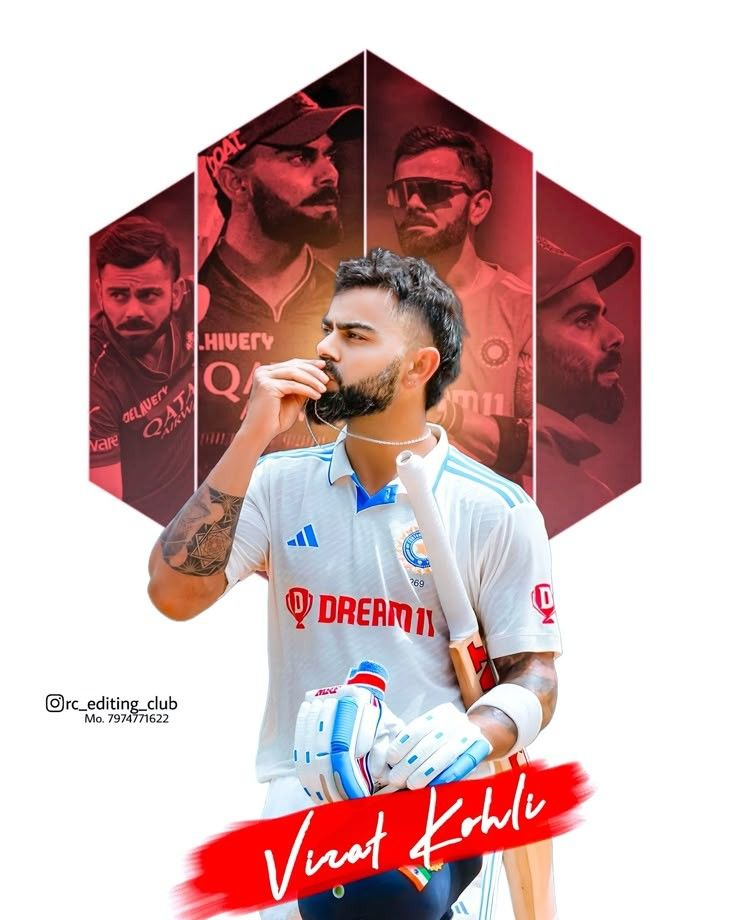 Virat Kohli Signature Art Poster