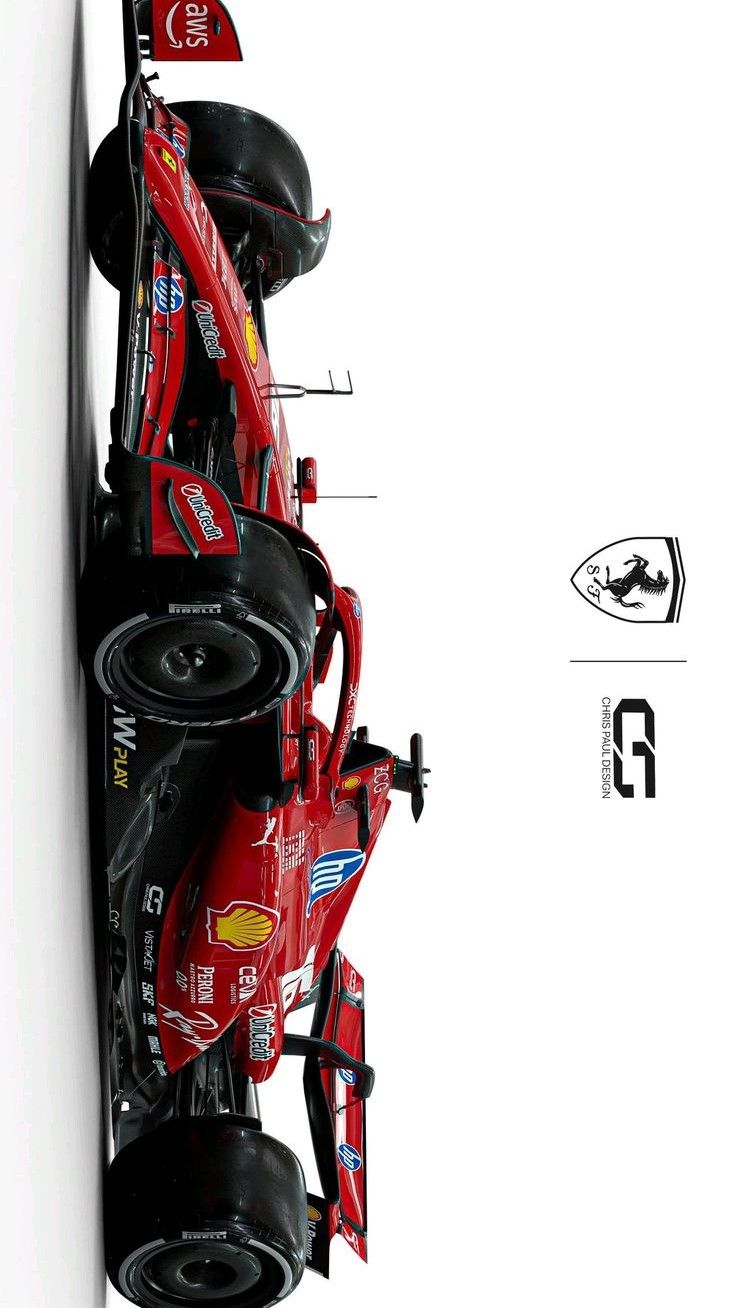 Red F1 Racing Car Poster | Motorsport Wall Art