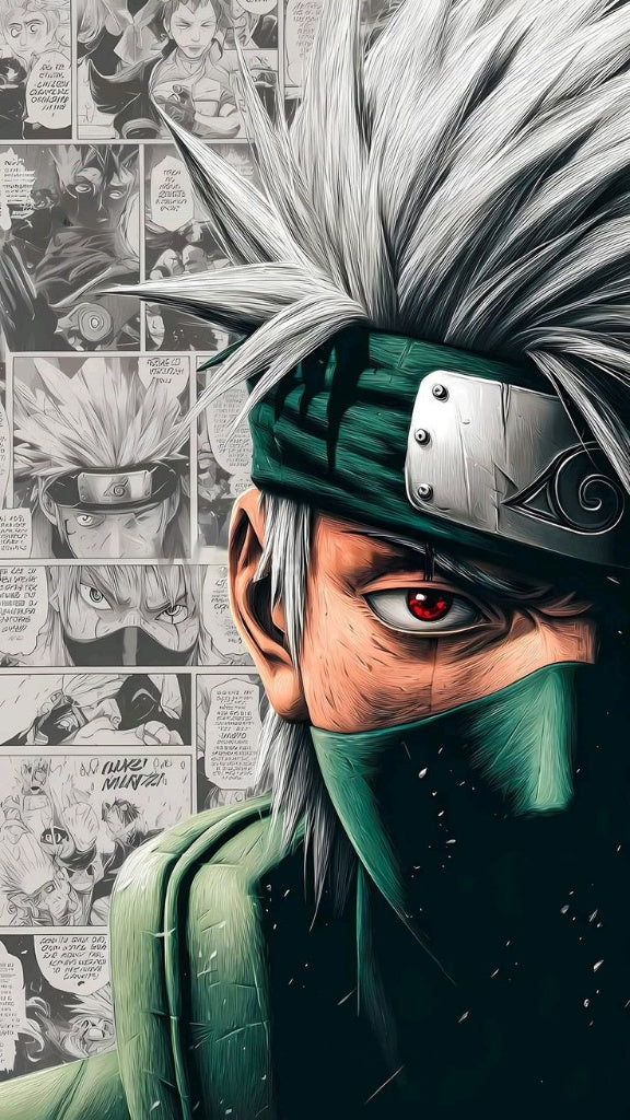 Kakashi Hatake Sharingan Premium Anime Manga Poster