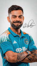 Virat Kohli Blueprint Art Poster