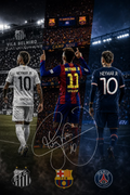 Neymar Legacy Clubs Poster