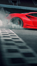 Ferrari Racing Track Drift Poster