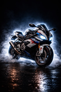 Midnight Superbike Smoke Art