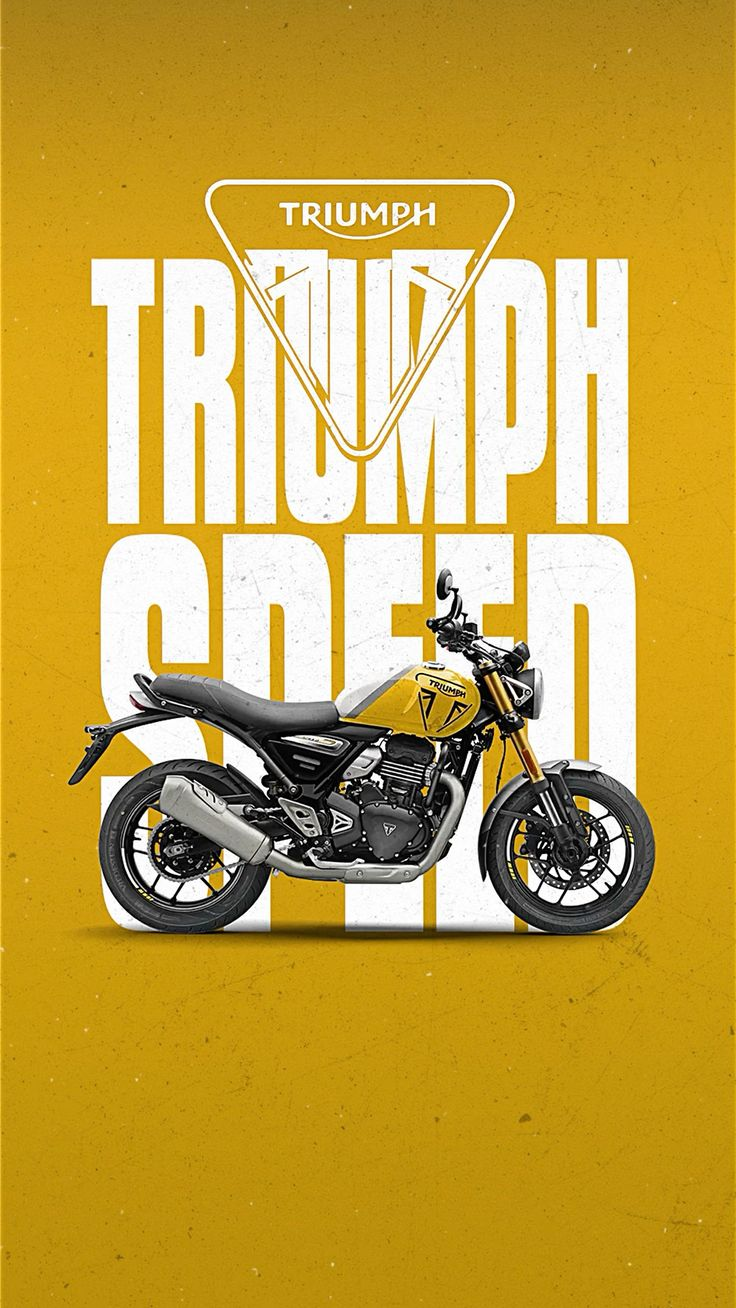 Triumph Speed Yellow Poster