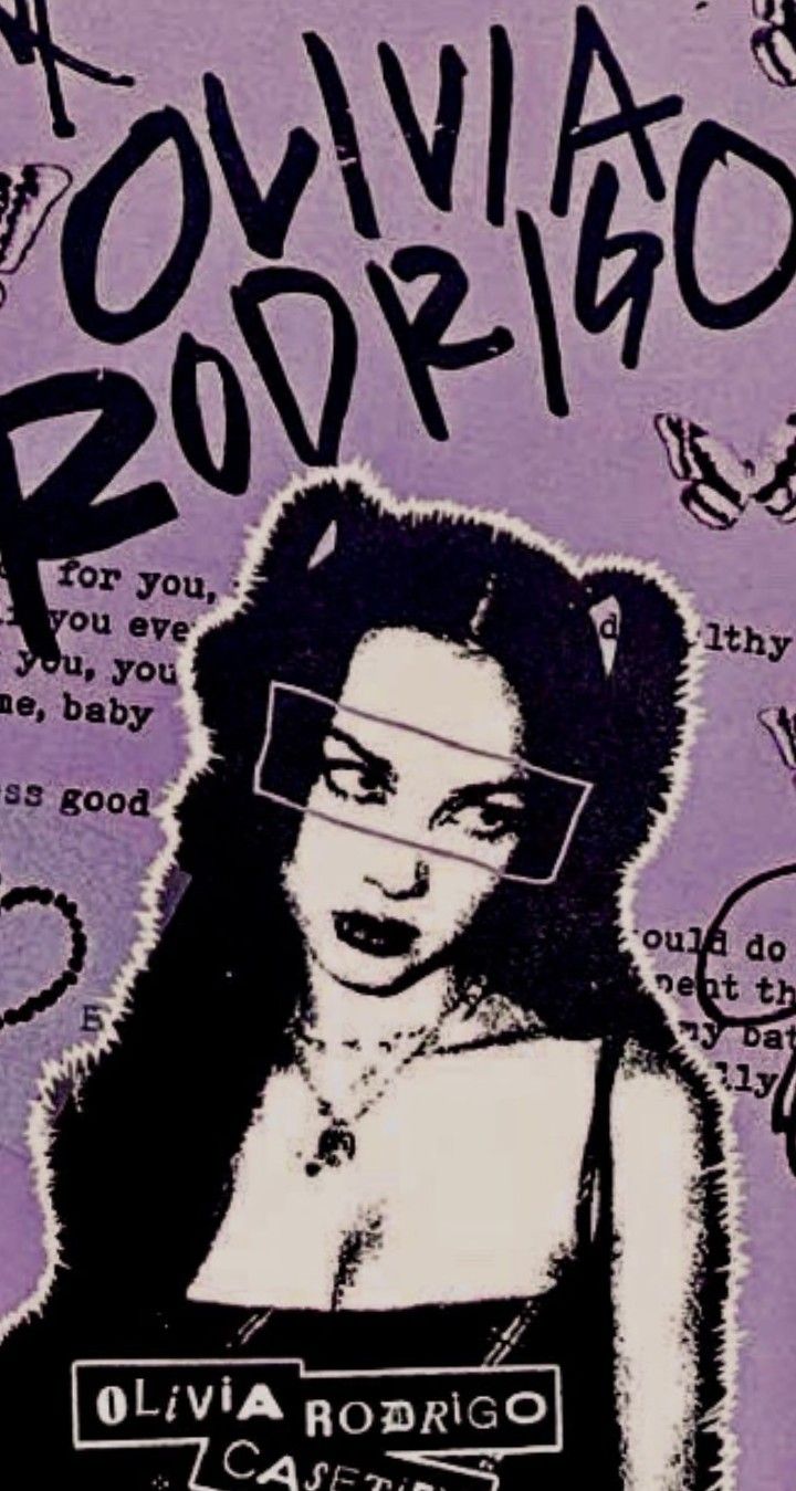Olivia Rodrigo Purple Pop Art Poster