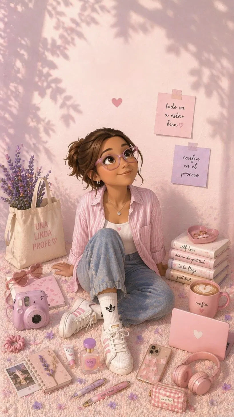 Trust The Process Poster | Cute Cartoon Girl Art