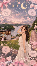 Chase Your Dreams Poster | Sparkly Pink Anime Art