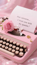 Dear Universe Poster | Pink Typewriter Aesthetic Art