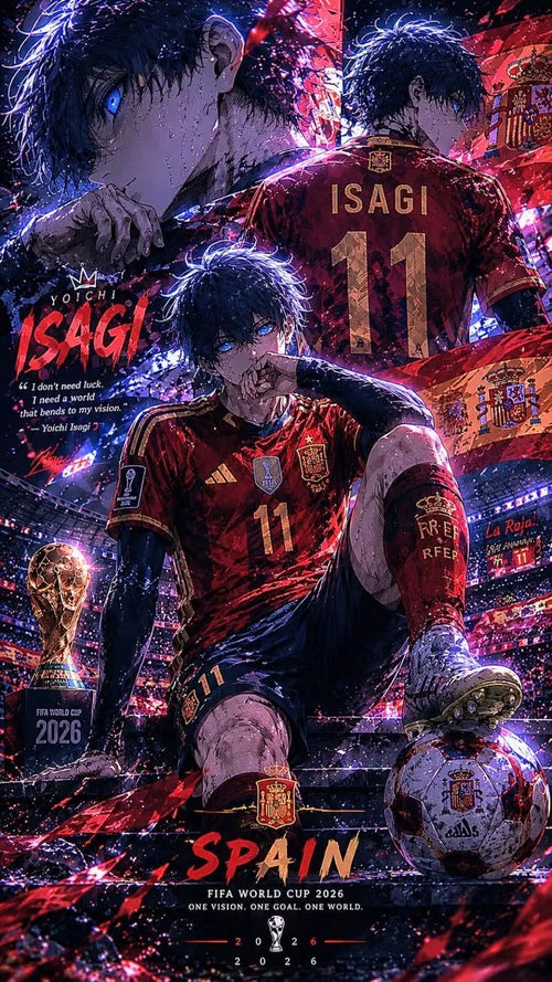 Blue Lock Isagi Yoichi Spain World Cup Poster