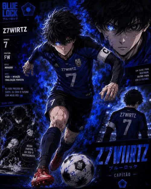 Blue Lock Captain Edition Football Poster
