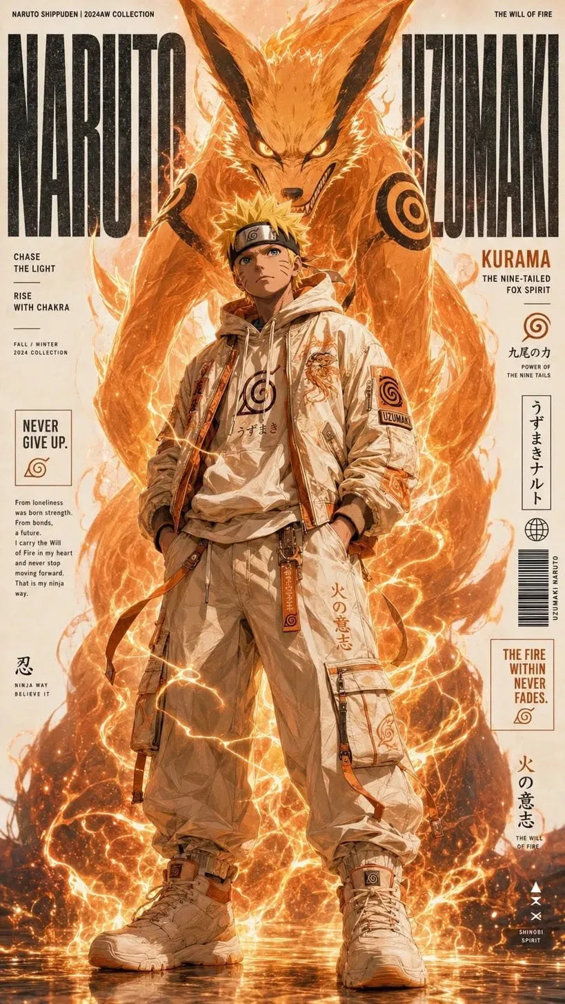Naruto Uzumaki Kurama Fashion Collection Poster