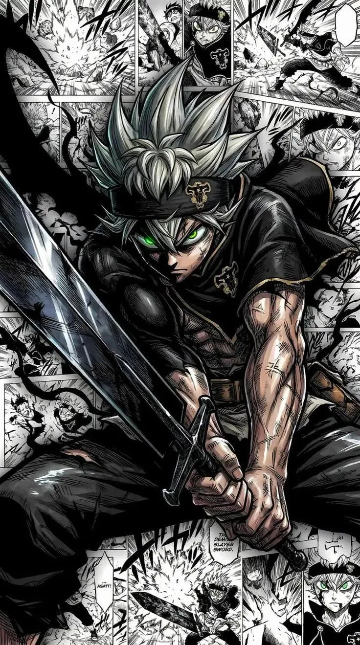 Black Clover Asta Demon Slayer Sword Poster