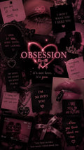 Obsession Poster | Dark Pink Aesthetic Wall Art
